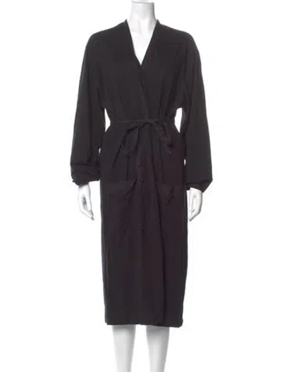 Pre-owned James Perse Supima Cotton Midi Length Dress In Black