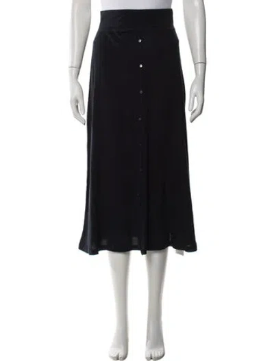 Pre-owned James Perse Supima Cotton Midi Length Skirt In Blue