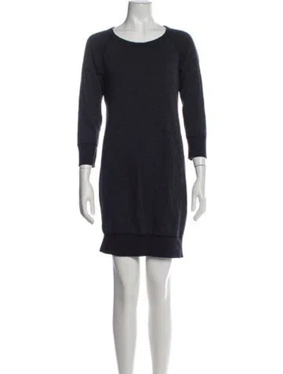 Pre-owned James Perse Supima Cotton Mini Dress In Blue