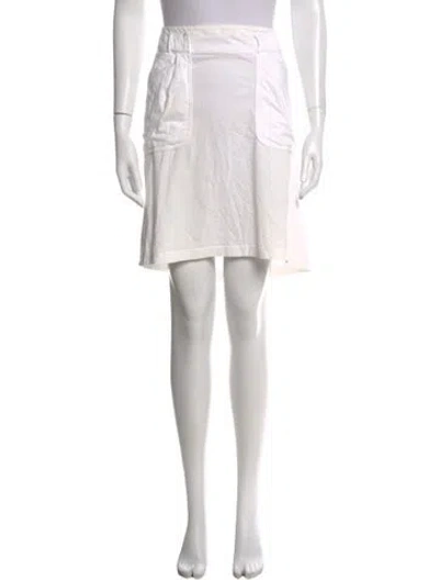 Pre-owned James Perse Supima Cotton Mini Skirt In White