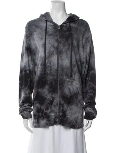 Pre-owned James Perse Supima Cotton Tie-dye Print Jacket In Grey