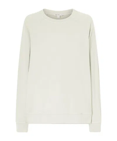 James Perse Supima Cotton-terry Sweatshirt In White