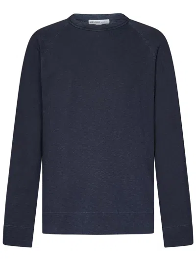 James Perse Cotton-jersey Sweatshirt In Blue