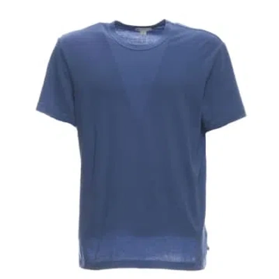 James Perse T-shirt For Man Mlj3311 Elbp In Blue