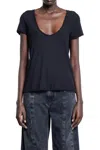 James Perse Slub Cotton-jersey T-shirt In Black
