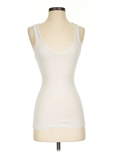 Pre-owned James Perse Tank Top Ivory Halter Neckline Tops