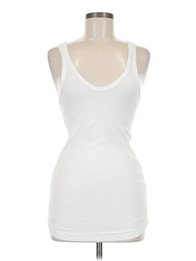 Pre-owned James Perse Tank Top White Halter Neckline Tops