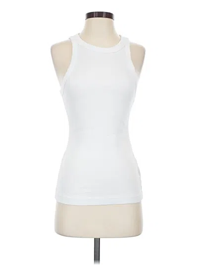 Pre-owned James Perse Tank Top White Halter Neckline Tops