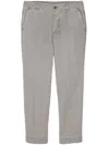 James Perse Tapered-leg Canvas Trousers In Grey
