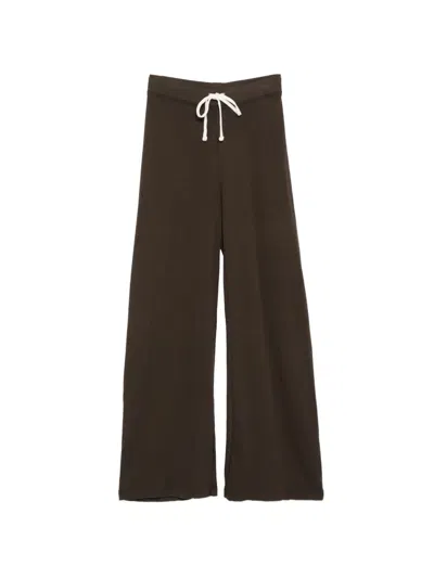 James Perse Terry Wide-leg Trousers In Green