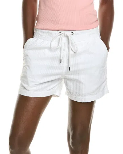 James Perse Texture Striped Short In White