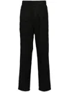 James Perse Textured Cotton And Hemp Blend Trousers In Black