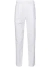 James Perse Relaxed Fit Textured Trousers With Elasticated Waist In White