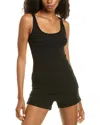 James Perse Cotton Rib Cami Tank In Black