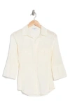 James Perse Three-quarter Sleeve Button-up Shirt In Canvas