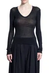 James Perse Skinny Deep V Tee Black