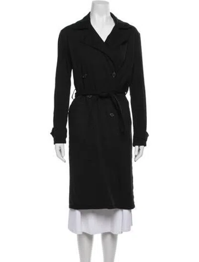 Pre-owned James Perse Trench Coat In Black