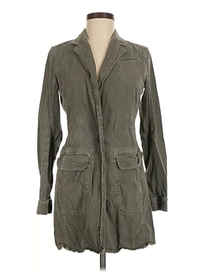 Pre-owned James Perse Trenchcoat In Green