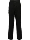 James Perse Textured Cotton And Hemp Blend Trousers In Black
