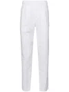 James Perse Relaxed Fit Textured Trousers With Elasticated Waist In White