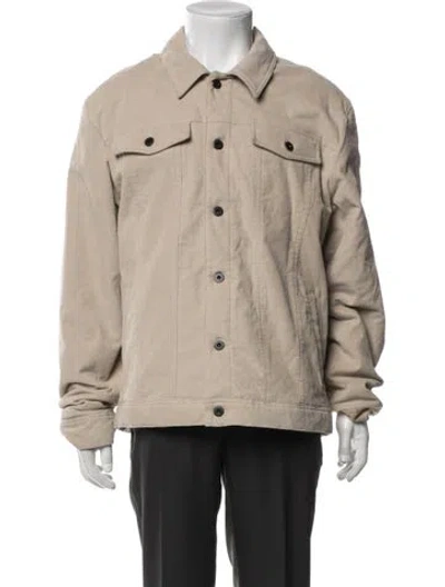 Pre-owned James Perse Trucker Jacket In Neutral