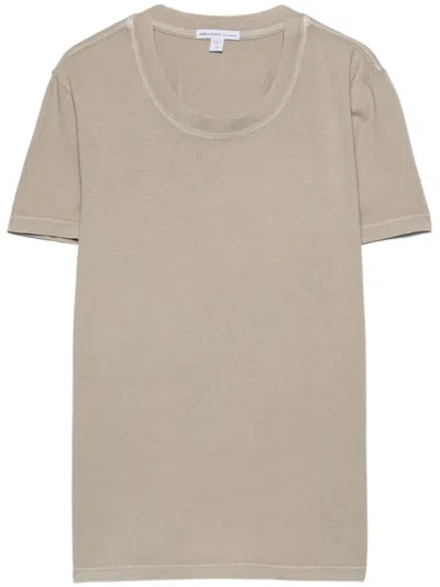 James Perse Tshirt Boxi In Cotone In Toast