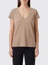 James Perse Basic Cotton T-shirt In Brown