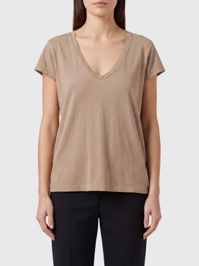 James Perse Basic Cotton T-shirt In Brown