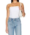 James Perse Twisted Tube Top In White