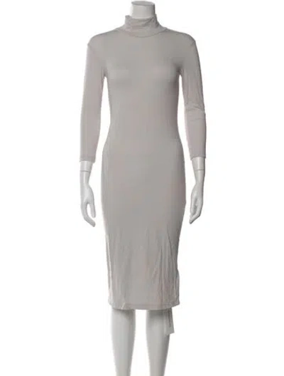 Pre-owned James Perse Turtleneck Midi Length Dress In Pink