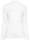 James Perse Turtleneck Ribbed Sweater In White