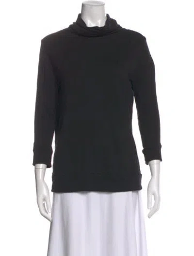 Pre-owned James Perse Turtleneck Sweater In Black