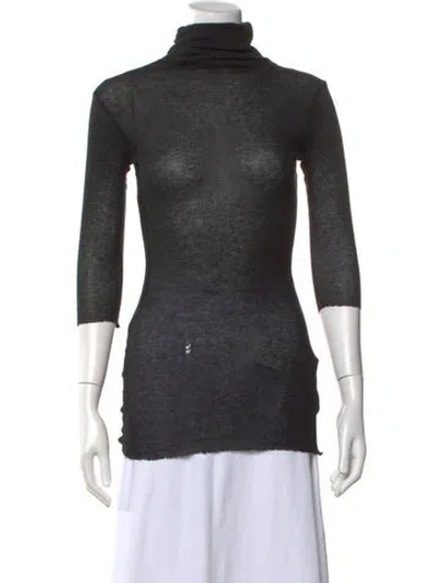 Pre-owned James Perse Turtleneck Sweater In Black