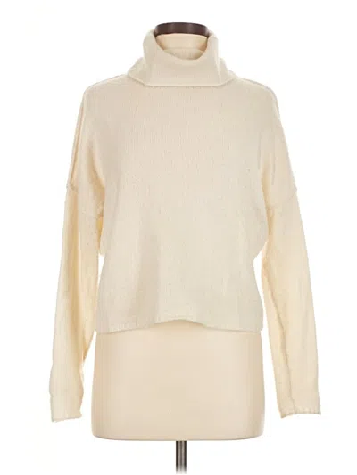 Pre-owned James Perse Turtleneck Sweater In White