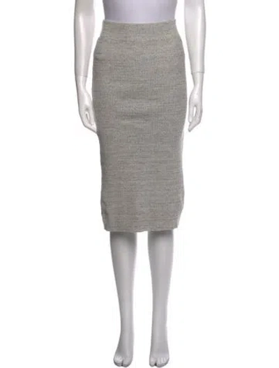 Pre-owned James Perse Tweed Pattern Knee-length Skirt W/ Tags In Gray