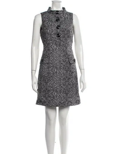 Pre-owned James Perse Tweed Pattern Mini Dress In Multicolor