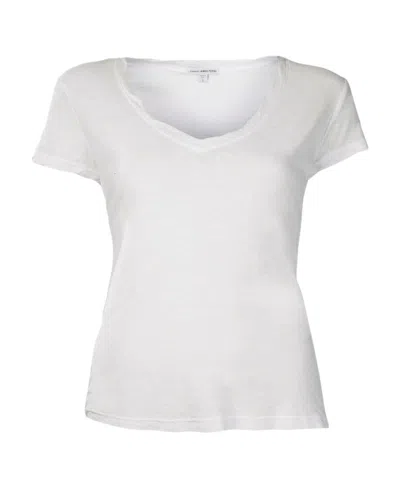 James Perse Twist Seam T-shirt In White