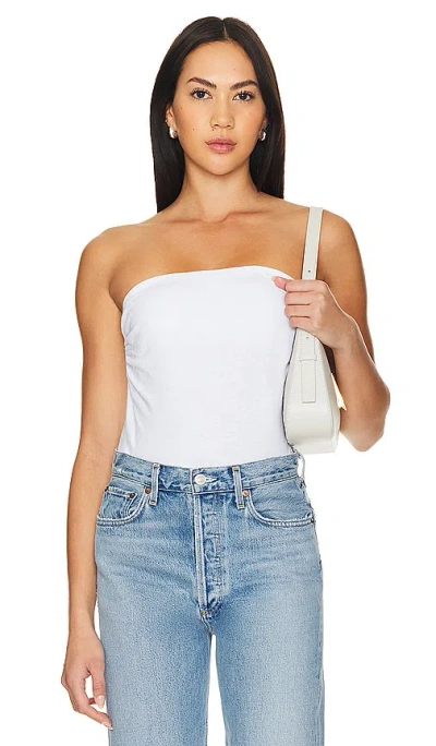 James Perse Twisted Tube Top In White