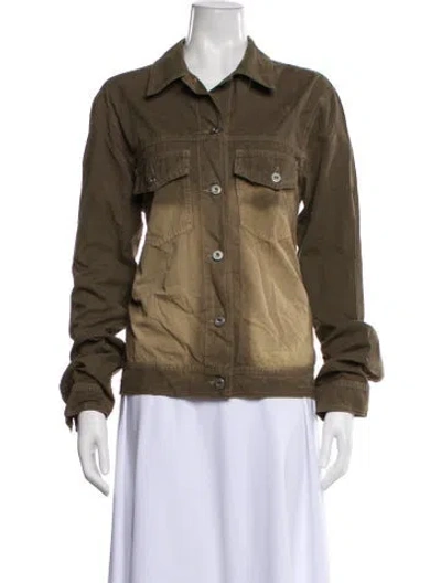 Pre-owned James Perse Utility Jacket In Green