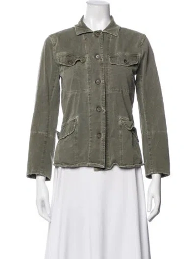 Pre-owned James Perse Utility Jacket In Green