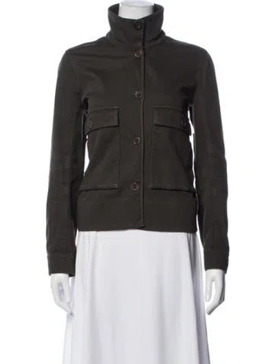 Pre-owned James Perse Utility Jacket In Green