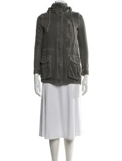 Pre-owned James Perse Utility Jacket In Green