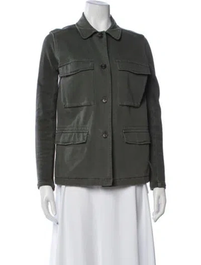 Pre-owned James Perse Utility Jacket In Green