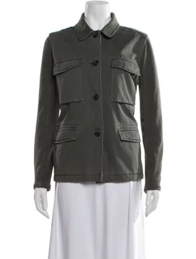 Pre-owned James Perse Utility Jacket In Green