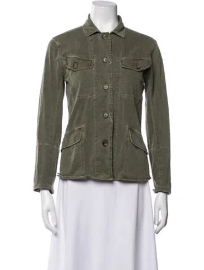 Pre-owned James Perse Utility Jacket In Green