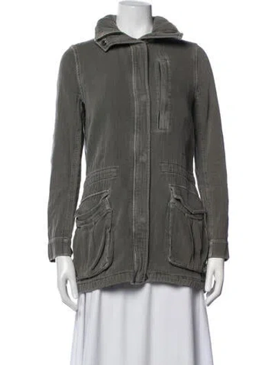 Pre-owned James Perse Utility Jacket In Green