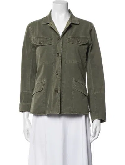 Pre-owned James Perse Utility Jacket In Green