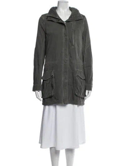 Pre-owned James Perse Utility Jacket In Green/grey