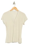 James Perse V-neck Cotton Blend Henley In White
