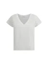 James Perse V-neck Short-sleeved T-shirt In White